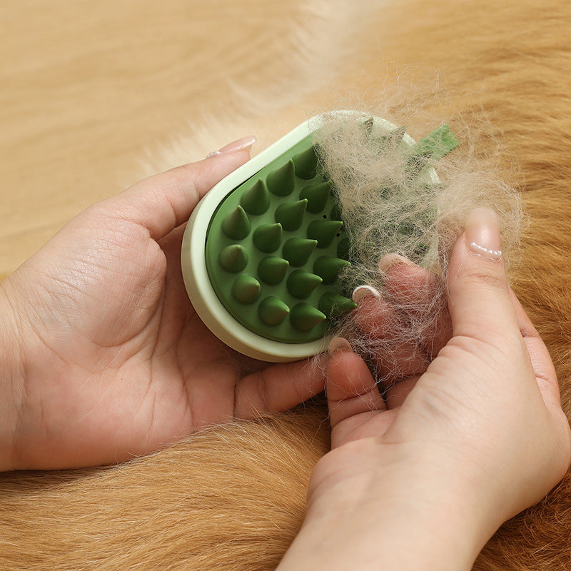 Soft Silicone Pet Grooming Brush for Dogs and Cats.