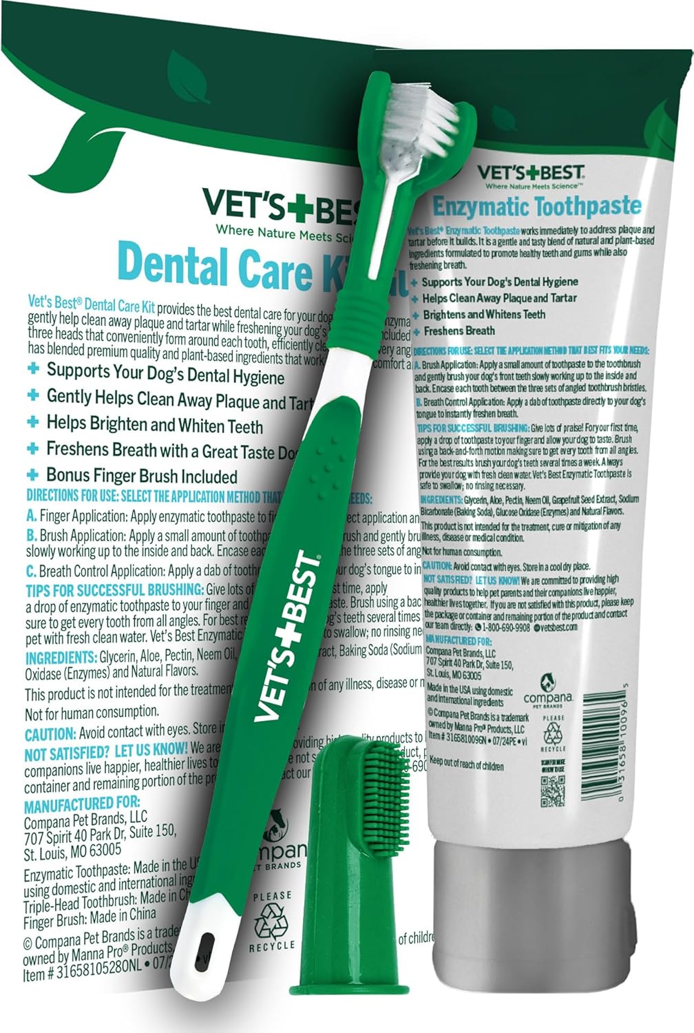 Dog Toothbrush & Toothpaste Kit